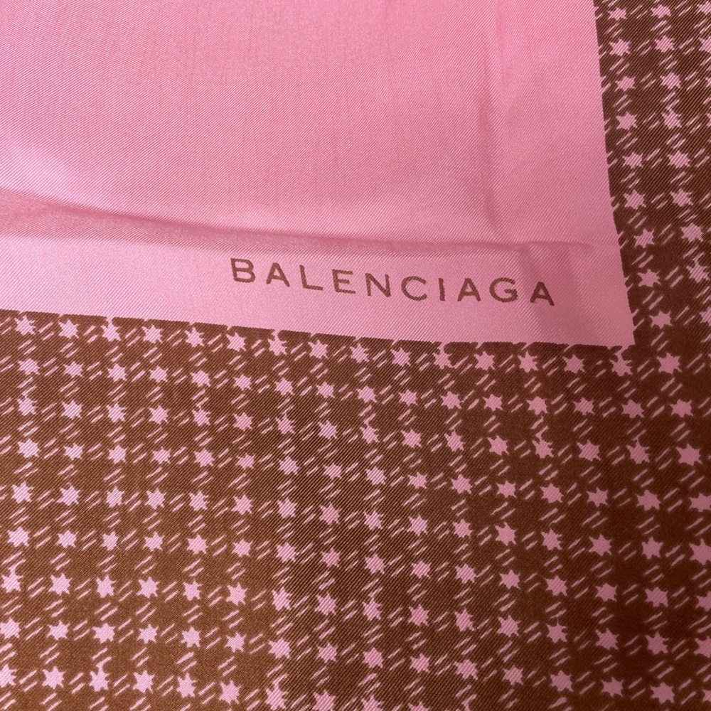 Vintage Pink Balenciaga Silk Scarf - Picture 3 of 4